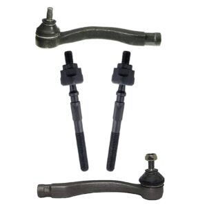 PartsW - 4 Piece Kit Inner & Outer Tie Rods