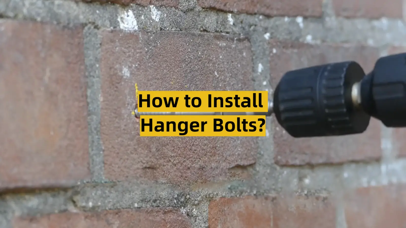 How to Install Hanger Bolts?