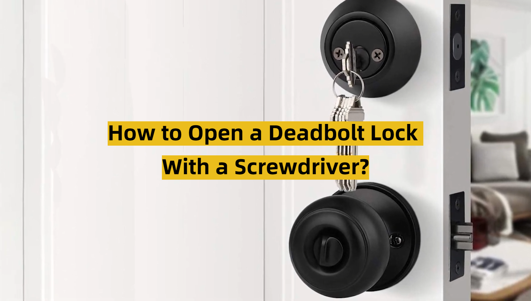 How to Open a Deadbolt Lock With a Screwdriver? - ToolsProfy