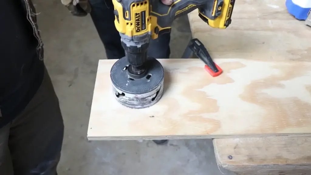 Inserting a Hole Saw in a Drill